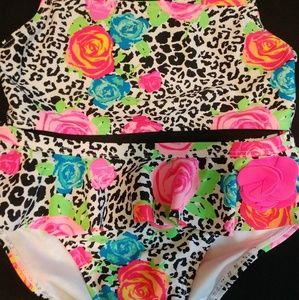 Flapdoodles Girls 2-peice Swimsuit 6X